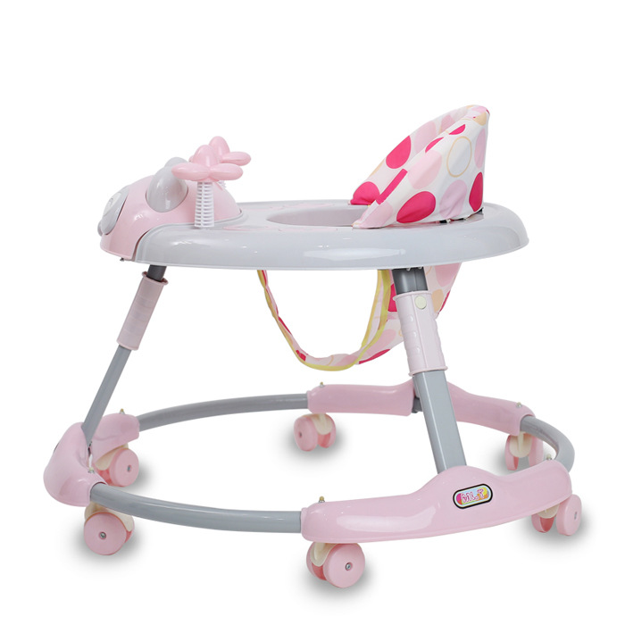 Baby walker for infants aged 6/7 to 18 months, boys and girls, children, hand-pushed, sitting, folding, anti-rollover, multi-functional Item Picture