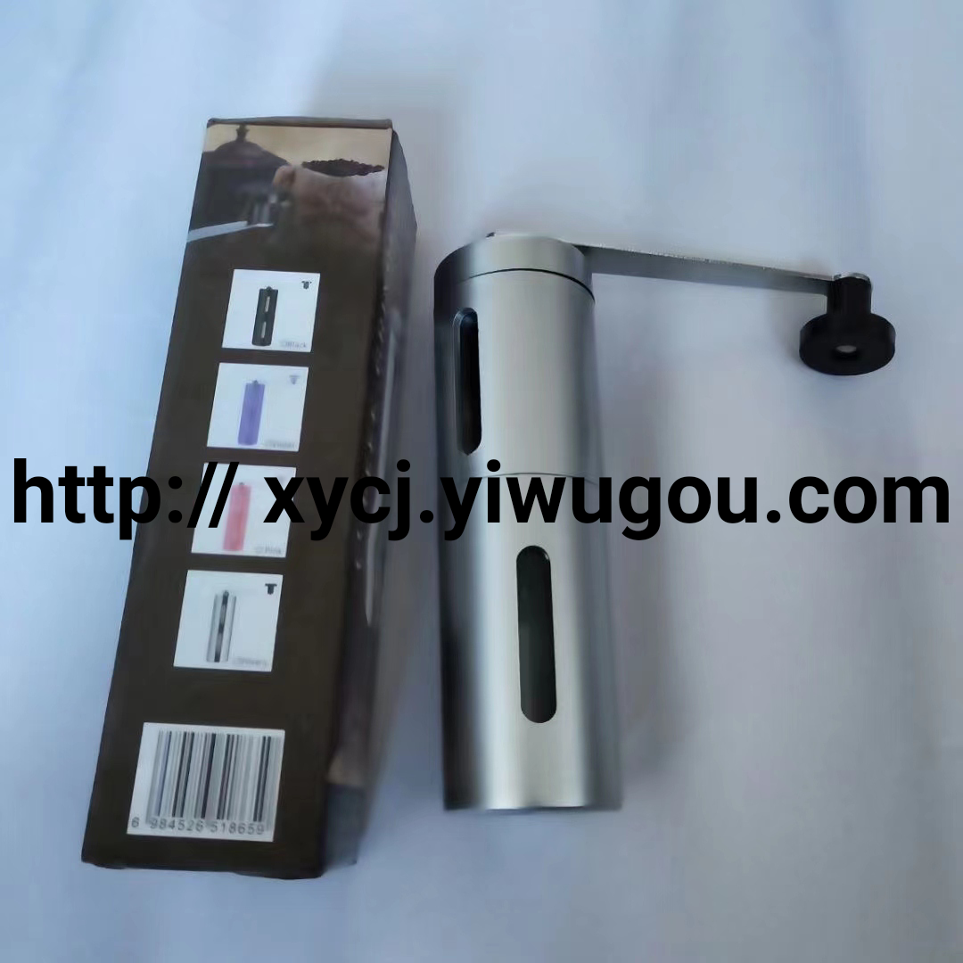 Portable stainless steel hand-cranked coffee grinder, coffee bean grinder, hand-cranked coffee grinder details Picture