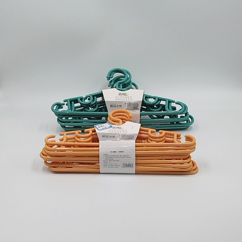 爆款儿童纯色多功能塑料衣架衣挂干湿两用衣架防滑实用衣架