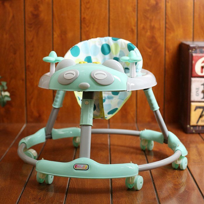 Baby walker for infants aged 6/7 to 18 months, boys and girls, children, hand-pushed, sitting, folding, anti-rollover, multi-functional full figure