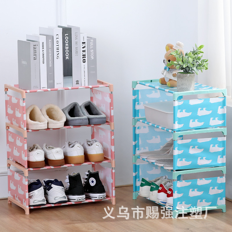 Manufacturers direct multilayer non-woven shoe rack shoe cabinet dormitory household assembled shoe rack spot