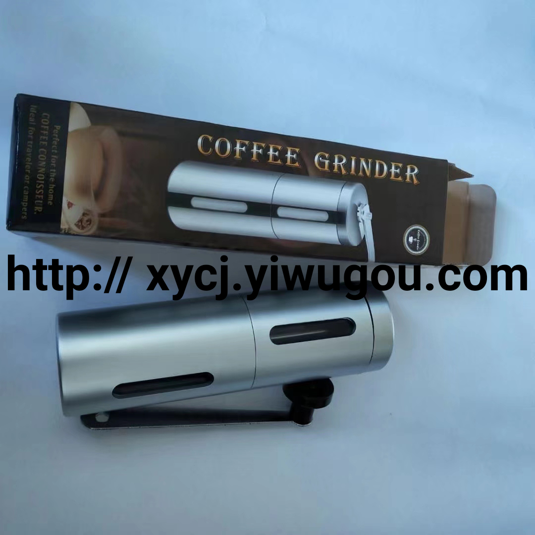 Portable stainless steel hand-cranked coffee grinder, coffee bean grinder, hand-cranked coffee grinder Item Picture
