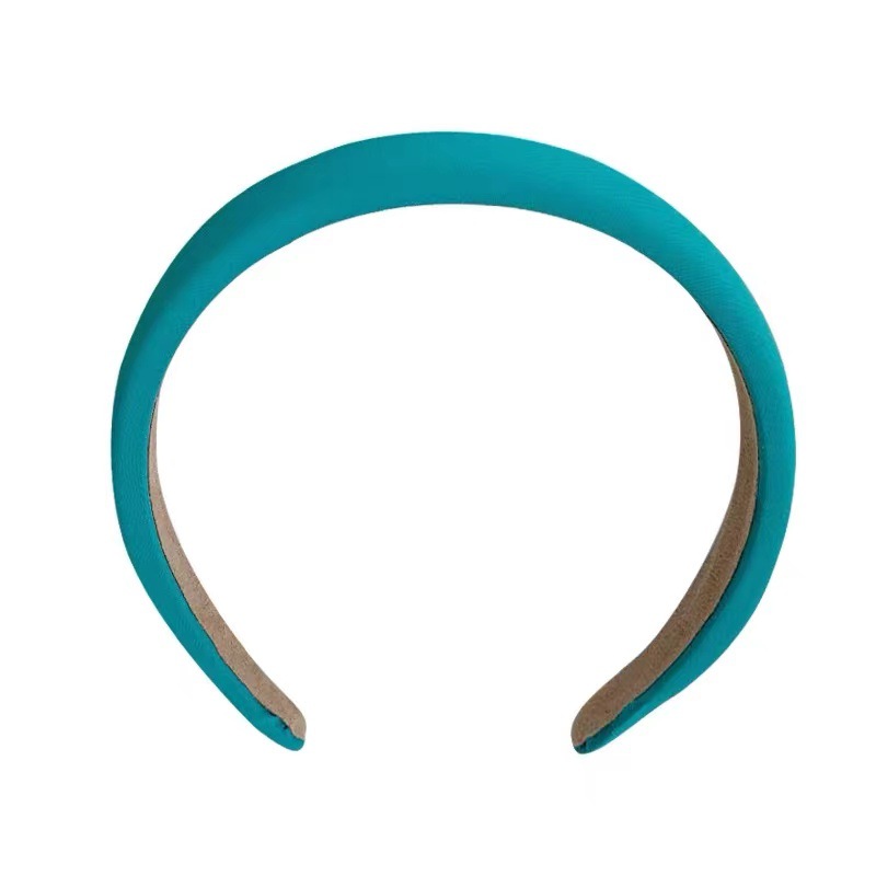 New sugar-colored sponge hairband that doesn't harm hair, Korean solid color, simple and elegant, wide-edge headband for adult girls to wash their faces and break their hair Item Picture