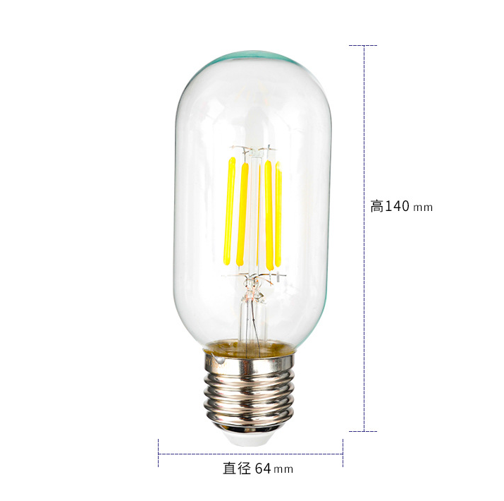 T45 Edison bulb, LED bulb, LED filament lamp, decorative Edison bulb, 2W, 4W, 6W, 8W screw socket, E27 details Picture
