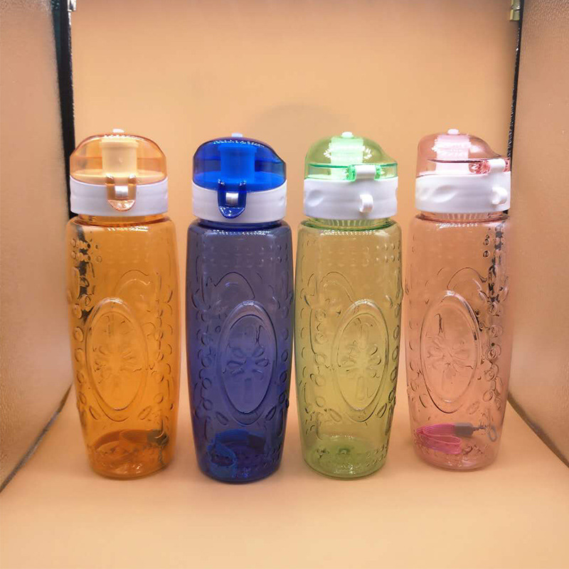 M5-143 New foreign trade portable cup, eco-friendly plastic water cup, pop-up lid sports water bottle, student portable leak-proof cup Application Scenario