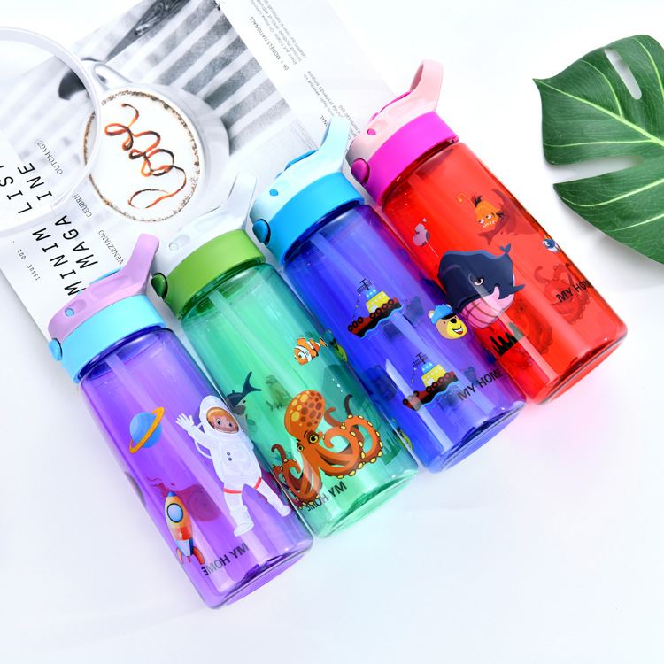 M5-163 Children's Straw Cup, Baby portable duckbill Cup, Plastic Water cup, anti-drop, custom-made household little handsome water cup