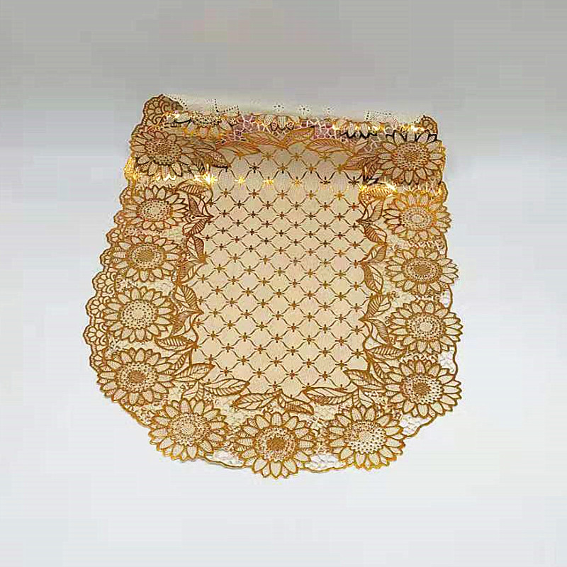 Best-selling heat insulation pads, plastic coasters, table MATS, bowl MATS, coffee table MATS, Western placemats, oval wholesale, gold-embossing pads wholesale details Picture