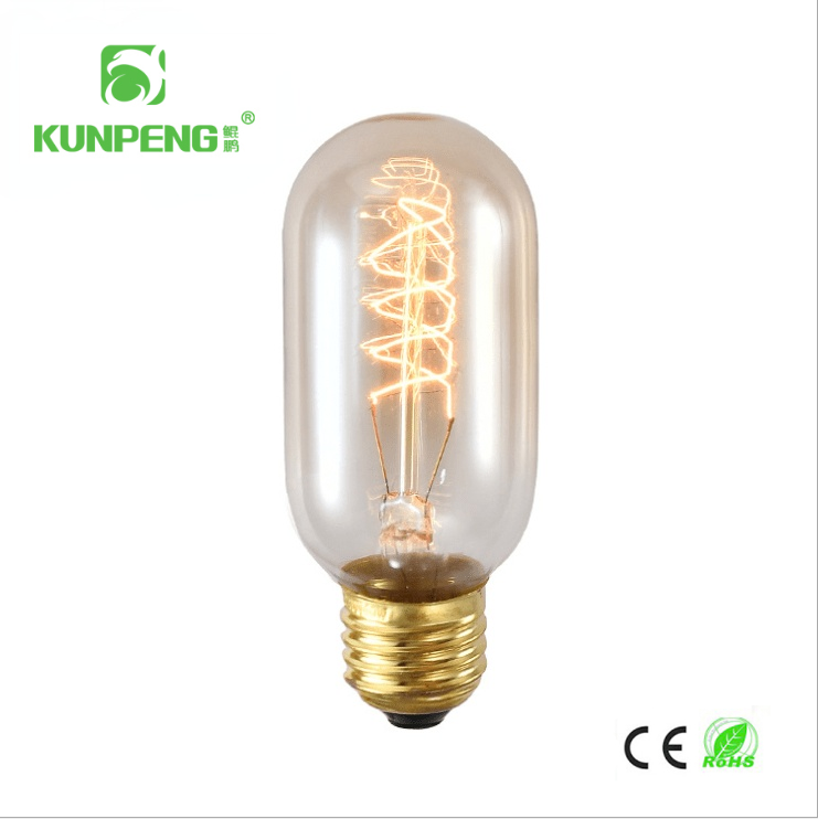 T45 wound filament Edison vintage tungsten filament bulb