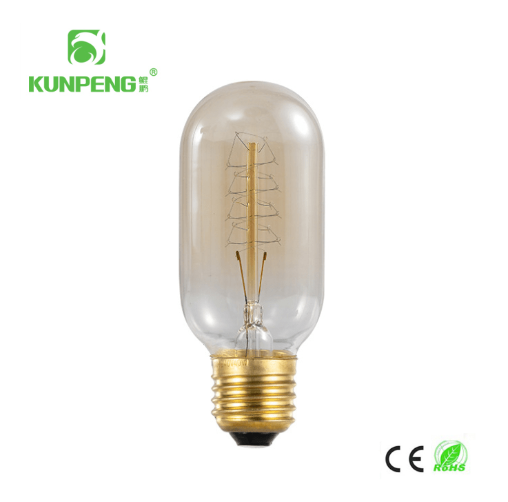 T45 wound filament Edison vintage tungsten filament bulb details Picture