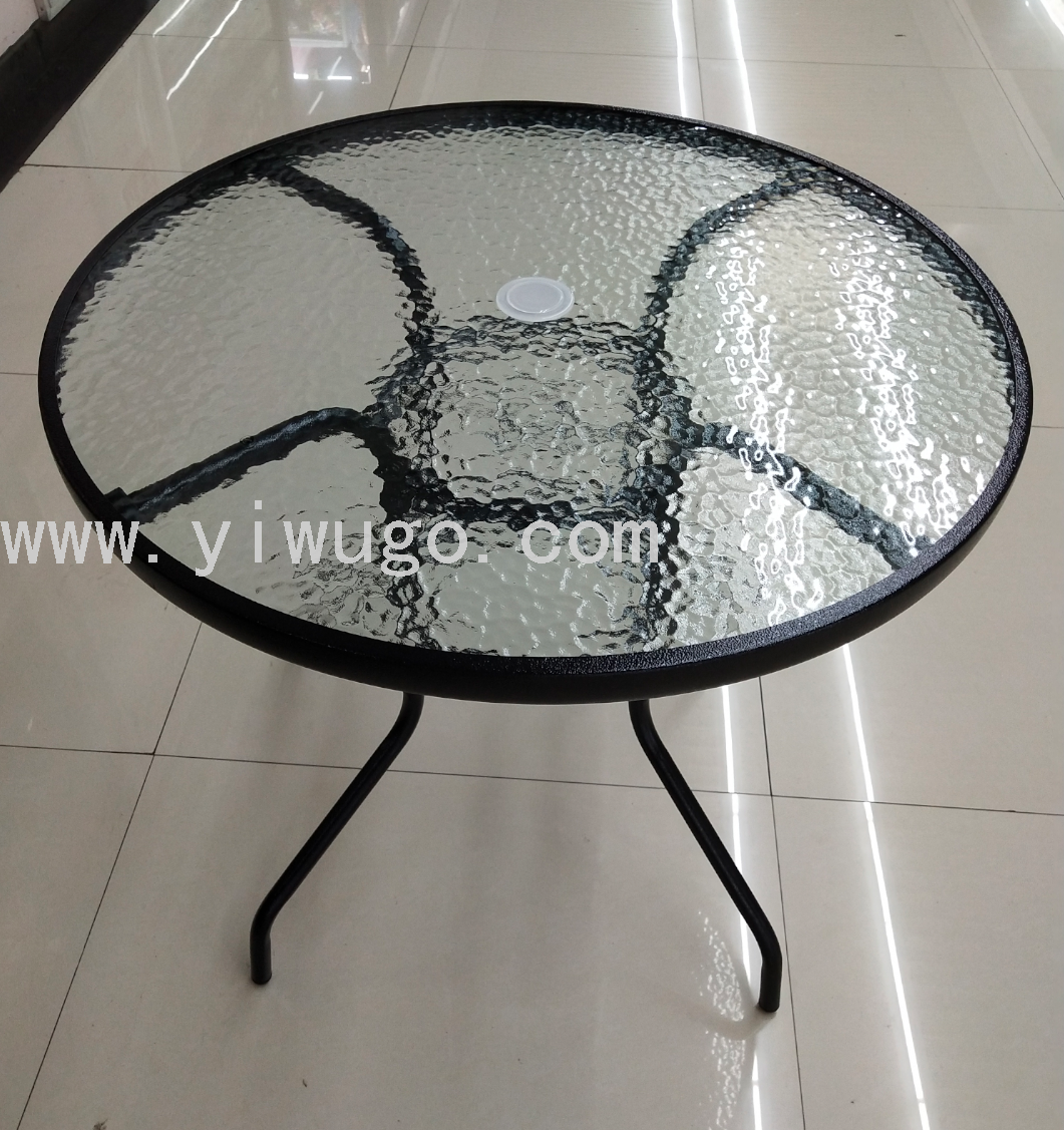 80cm folding glass table and chair toughened folding glass small four-square table simple outdoor coffee and milk tea table