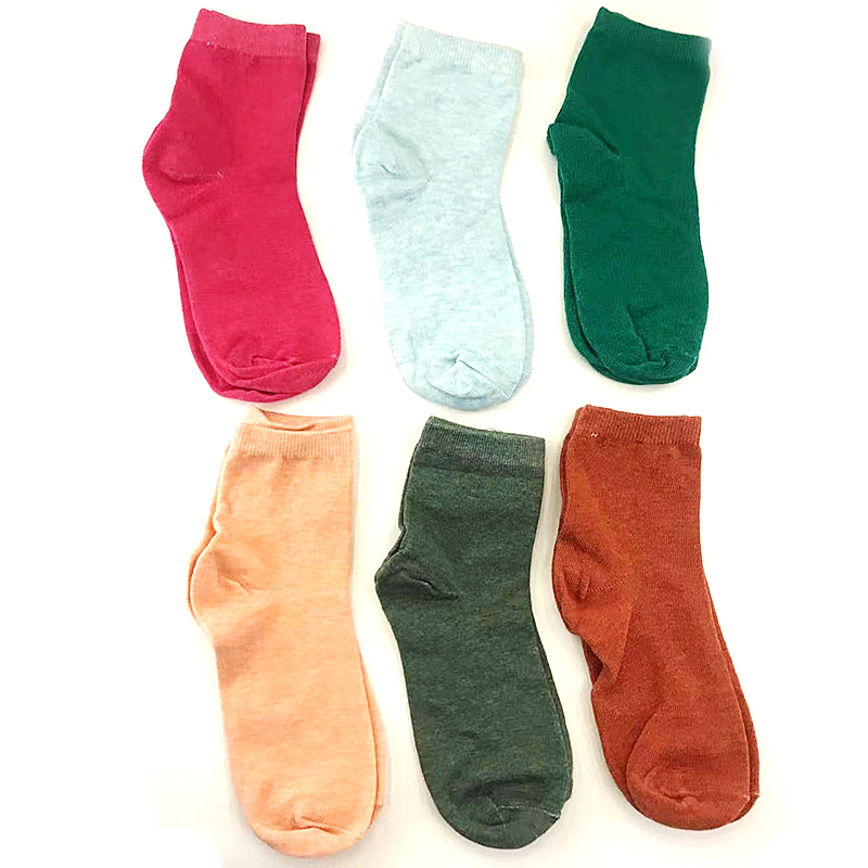 Yiwu shopping union color combed cotton women's socks thumbnail