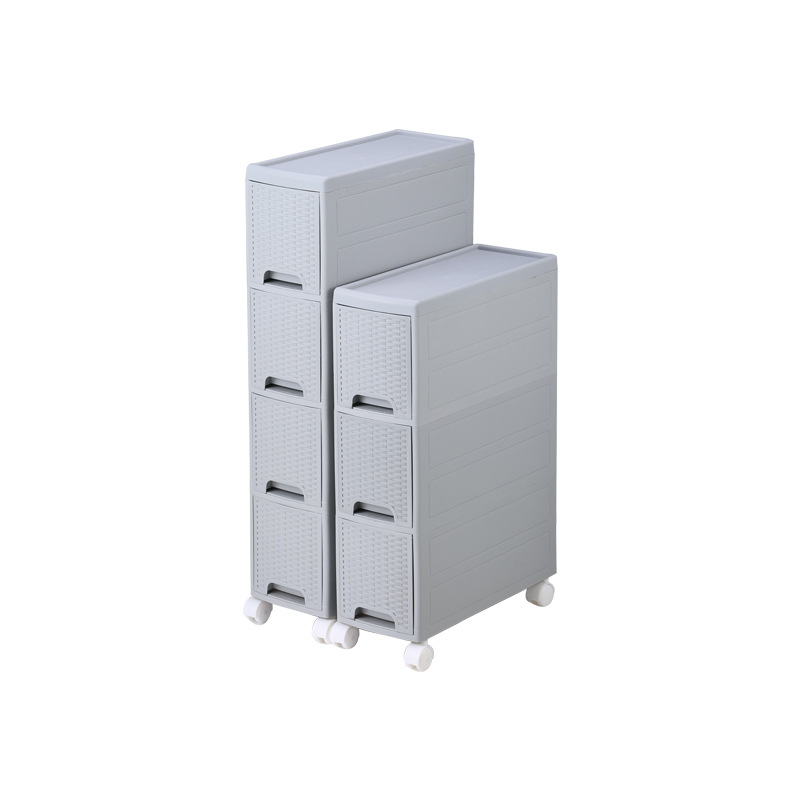 Slit storage cabinet, drawer-type bathroom plastic narrow slit kitchen shelf, 18cm refrigerator side organization storage cabinet Item Picture
