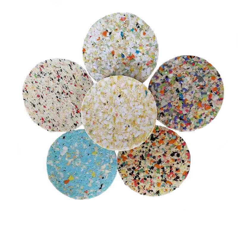 High-density recycled sponge block sofa mattress furniture round sponge, irregular-shaped cutting waste sponge particle manufacturer Item Picture