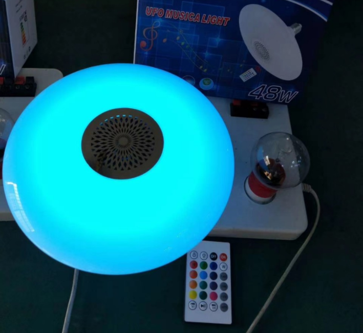 LED Bluetooth music bulb wireless smart seven-color speaker E27 bulb Item Picture