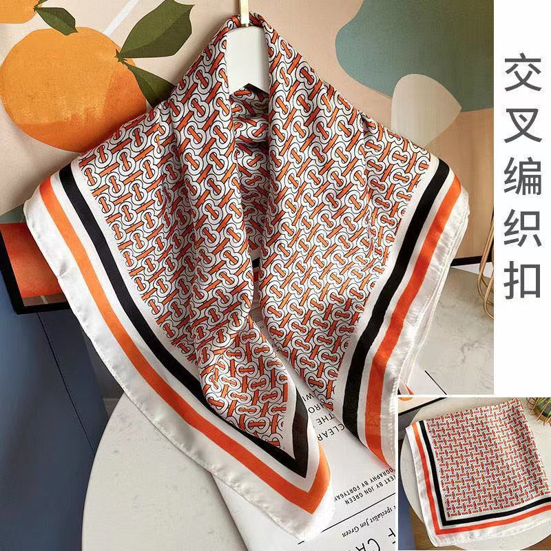 春秋季新款丝巾女小方巾职业领巾韩国潮护颈围巾防晒围脖防缎面