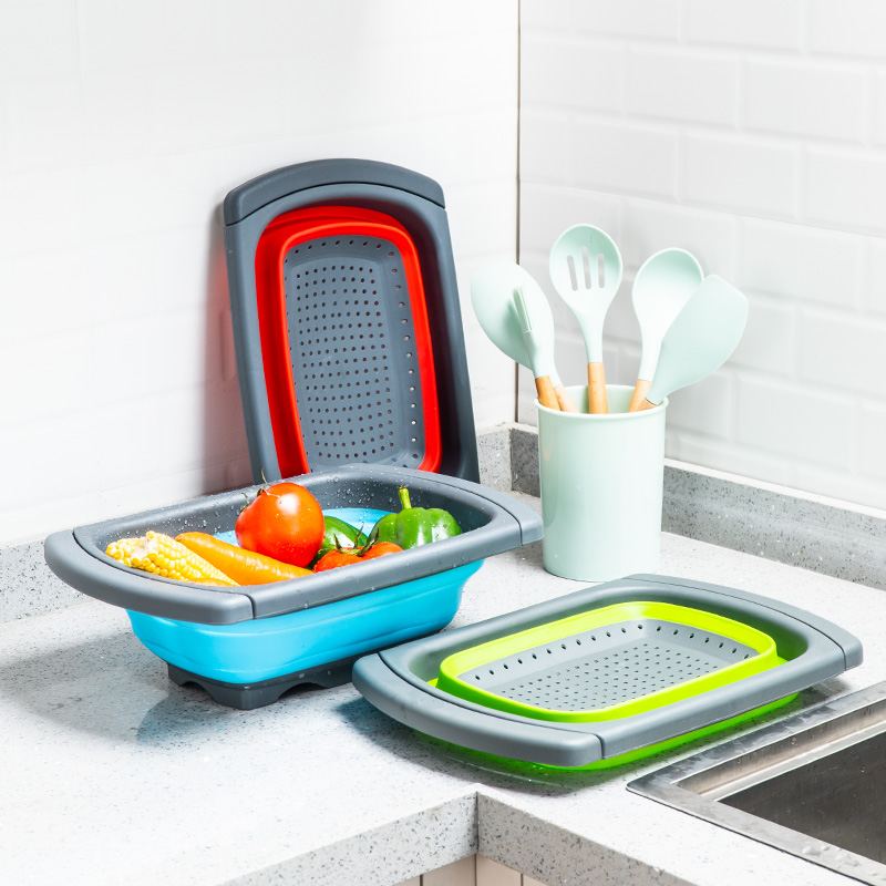 洗菜盆沥水篮创意可折叠个性伸缩网红漏水篮家用厨房洗水果洗菜篮