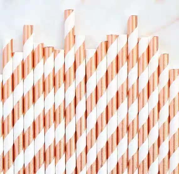Degradable Paper Straw Wholesale Disposable American Coffee Juice Drink Straw Color Paper Straw Milk Tea Commercial Specification drawing