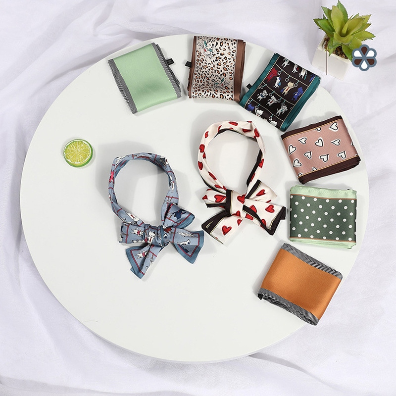Small Scarf South Korea Dongdaemun Long Small Silk Scarf Summer New Variety Tie Bag Silk Scarf Female Polka Dot Streamer Micro Business