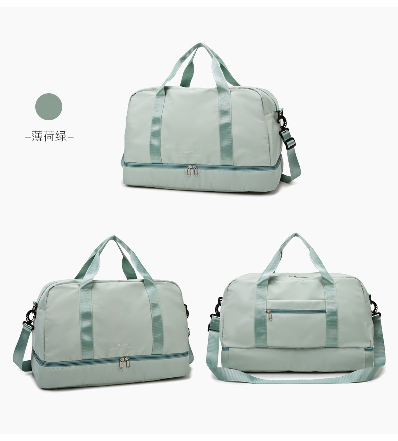 New dry-wet separation sports fitness handbag, casual yoga training single-shoulder bag, large-capacity business travel bag Item Picture