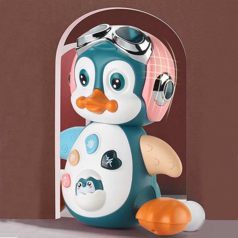 Electric lights, music, swaying, dancing, penguins, early education and enlightenment, walking, pets, animal models, children's toys, h details Picture