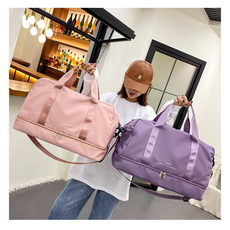 New dry-wet separation sports fitness handbag, casual yoga training single-shoulder bag, large-capacity business travel bag details Picture