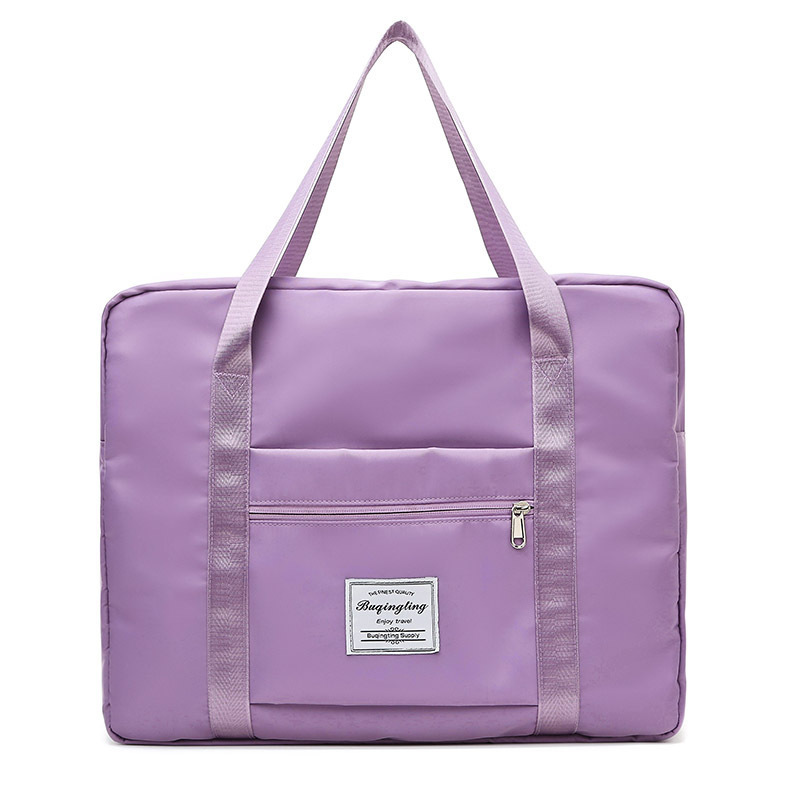 Bolsa de almacenamiento de mano de viaje de gran capacidad para las mujeres pequeña bolsa de estudiante ligera puede ser cubierta con caja de barra de estiramiento bolsa de viaje de corta distancia Item Picture