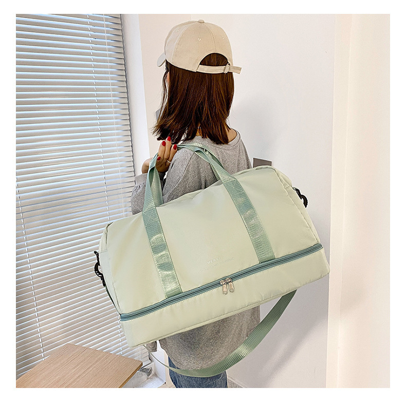 New dry-wet separation sports fitness handbag, casual yoga training single-shoulder bag, large-capacity business travel bag