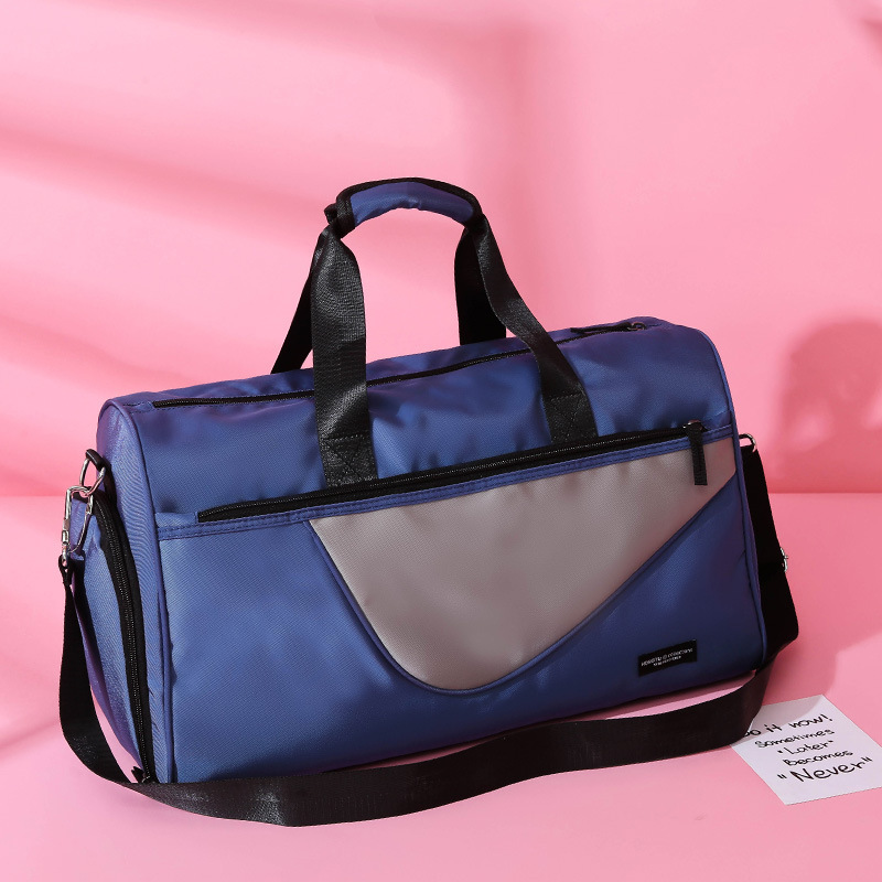 Popular dry-wet separated shoe position fitness bags, women's hand-held sports bags, yoga bags, color-blocking short travel bags Specification image