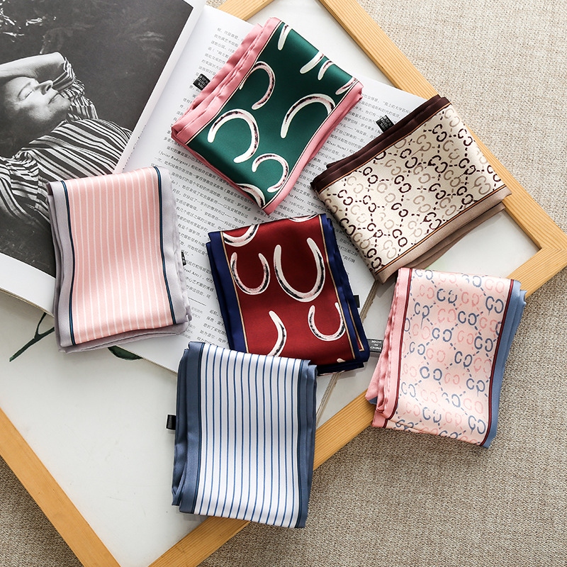 Small Scarf South Korea Dongdaemun Long Small Silk Scarf Summer New Variety Tie Bag Silk Scarf Female Polka Dot Streamer Micro Business details Picture