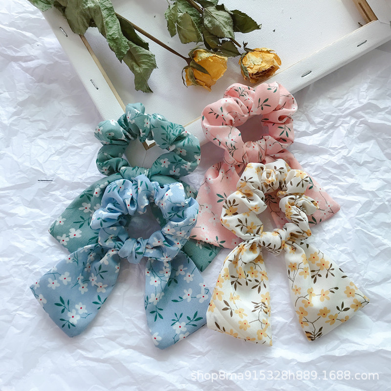 Xuan Yu's new Korean style is sweet and versatile, featuring an ins style with small floral patterns, small ribbons, hair bands, bows, hair ties, headwear and leather bands details Picture