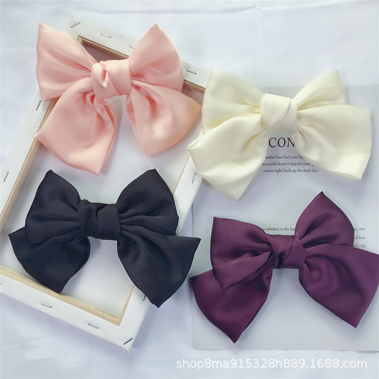 Korean Internet celebrity big bow hair clips, spring clips, hair accessories, clips, back of the head headwear, girl's hair rope, Japanese style details Picture