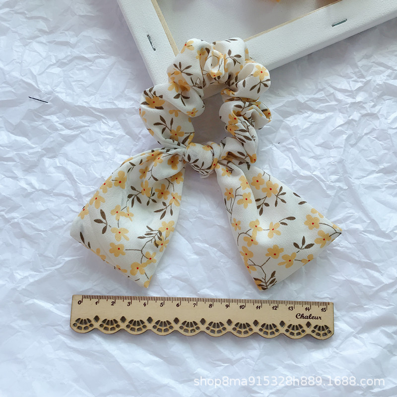 Xuan Yu's new Korean style is sweet and versatile, featuring an ins style with small floral patterns, small ribbons, hair bands, bows, hair ties, headwear and leather bands Item Picture