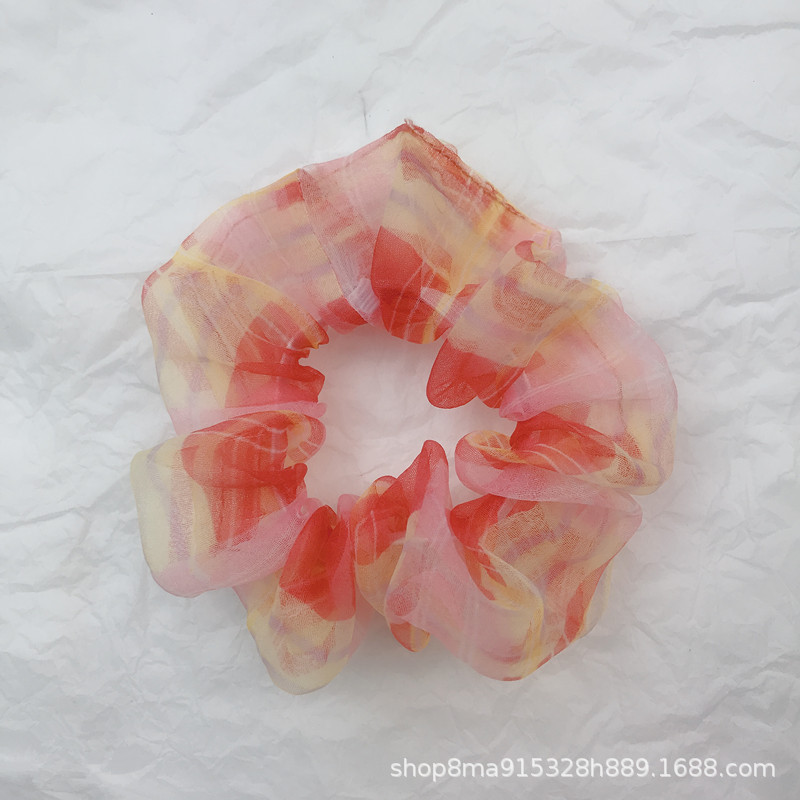 Spring and Summer ins French colorful Organelle hair bands with fairy-like charm, large intestine bands, hair ties and hair accessories for women wholesale from the manufacturer Item Picture