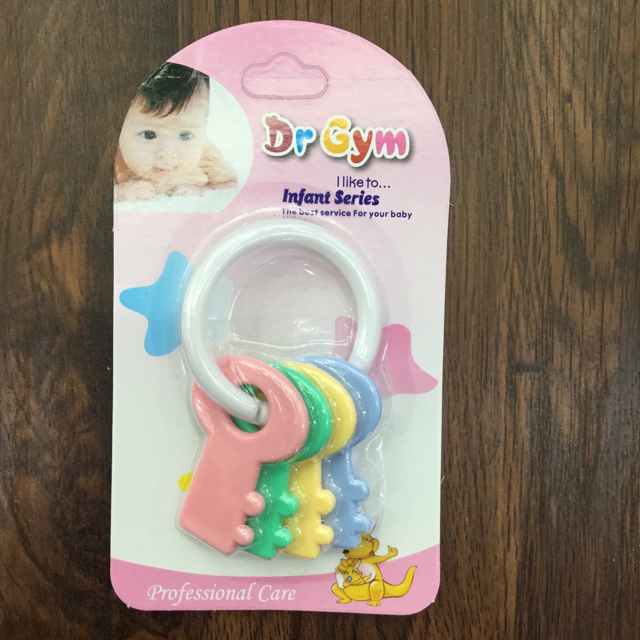 Baby rattle toy hand claw teething key