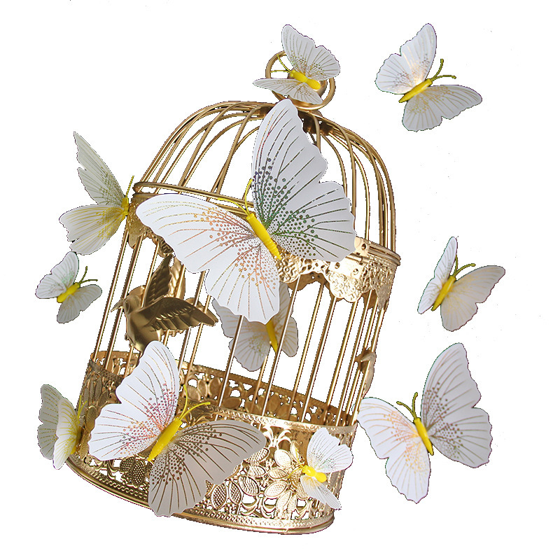 Butterfly craft 3d gilding, butterfly magnet, butterfly fridge magnet, PVC creative decoration, 3D stereoscopic factory direct supply Item Picture