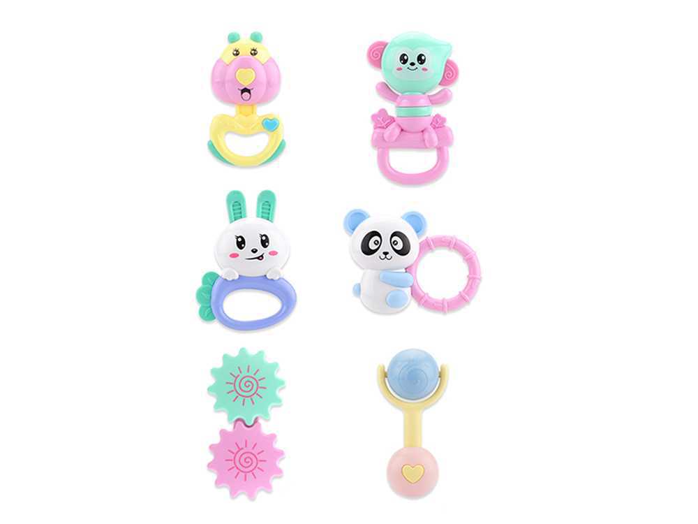 Potable soothing rattle tooth glue baby toy Educational toy set 0-3-6-12 months