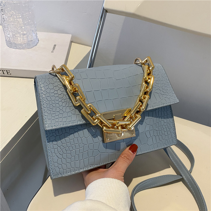 时尚复古小包包女2021夏季新款潮时尚链条单肩斜挎简约质感小方包