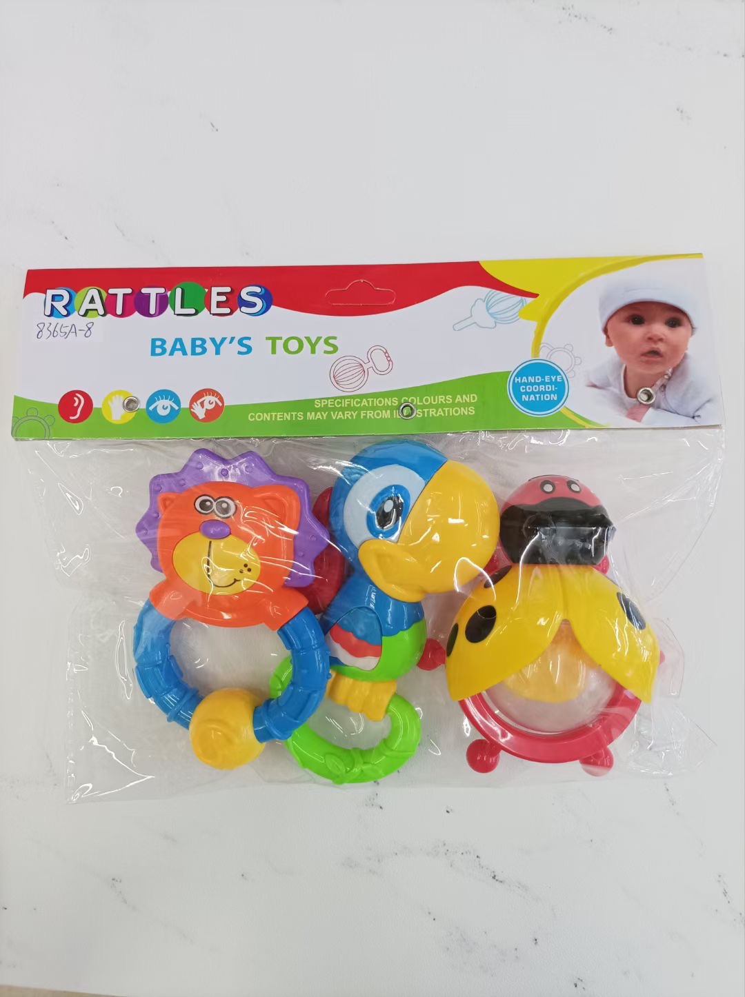 婴儿手摇铃安抚玩具新生宝宝0-3个月益智早教手摇铃早教哄娃玩具