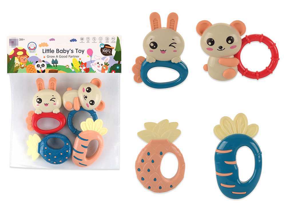 3-12 months baby crawling guide educational toys can be boiled teether newborn baby baby rattle bell