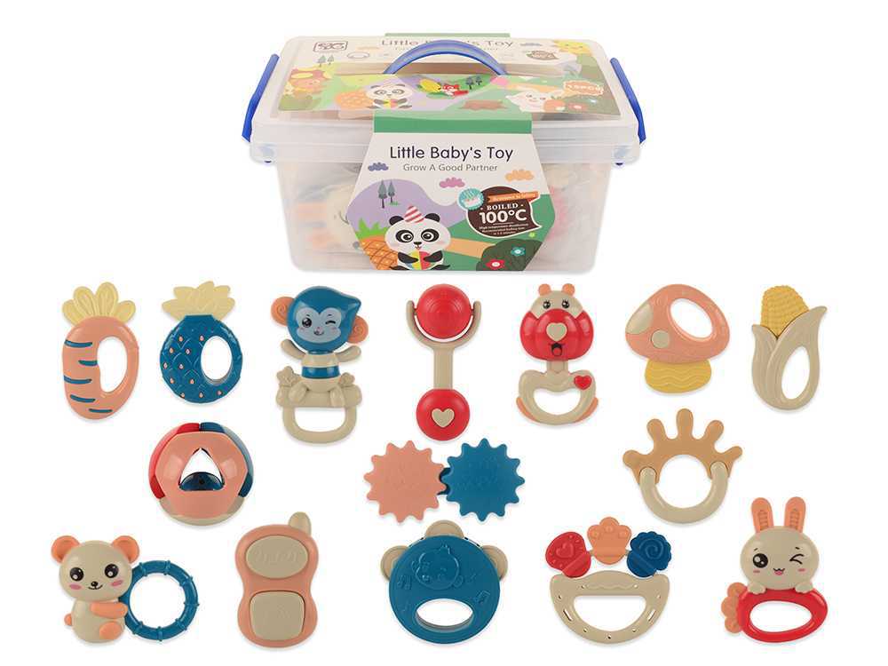 新生婴儿礼盒高档玩具套装满月见面礼物0-3-6-8-12个月牙胶手摇铃