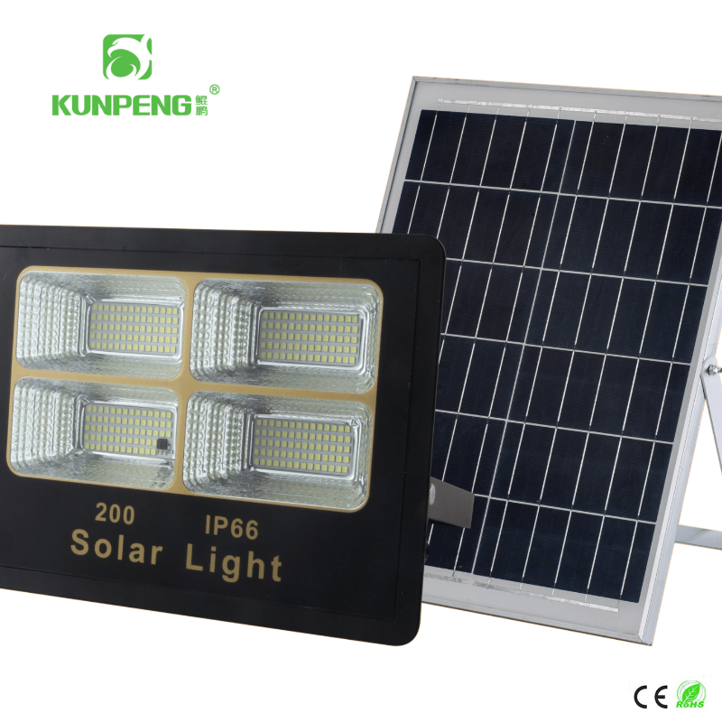 LED solar floodlights, solar garden lights, solar basketball court lights, wall lights 100W, 200W, 300W details Picture