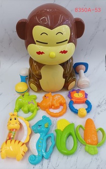 Hand rattle can bite baby toy Baby Puzzle wave rattle set 9 baby puzzle rattle set