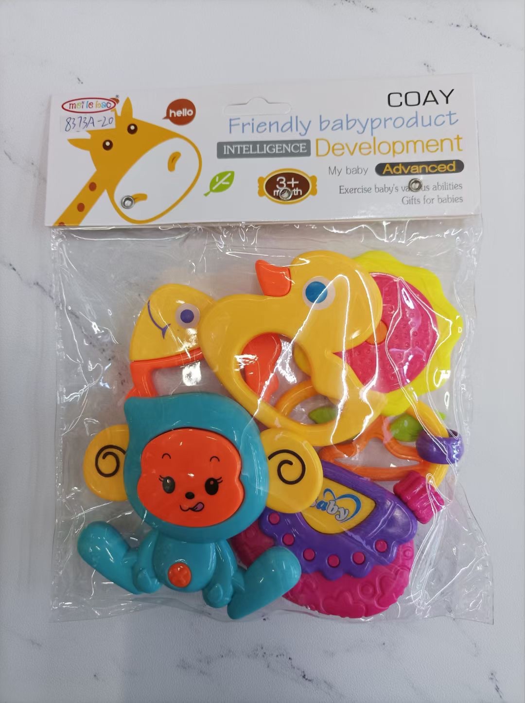 Baby cartoon hand bell toys 0-3-6-12 months baby 1 year 4 new baby boys and girls grasping puzzle