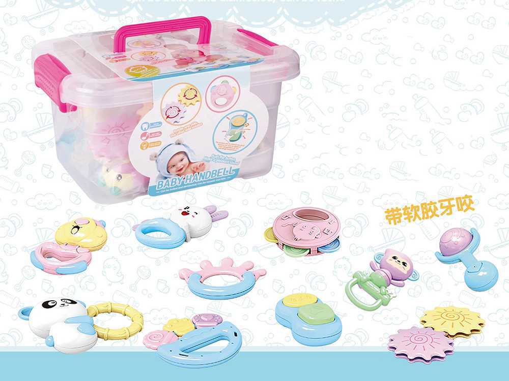 Newborn baby rattle soothing toys 0-3-6-12 months Early Education Education Mini baby set 10 pieces