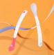 Baby warm spoon Baby spoon silicone soft head baby soft spoon complementary food bowl soup spoon children's tableware