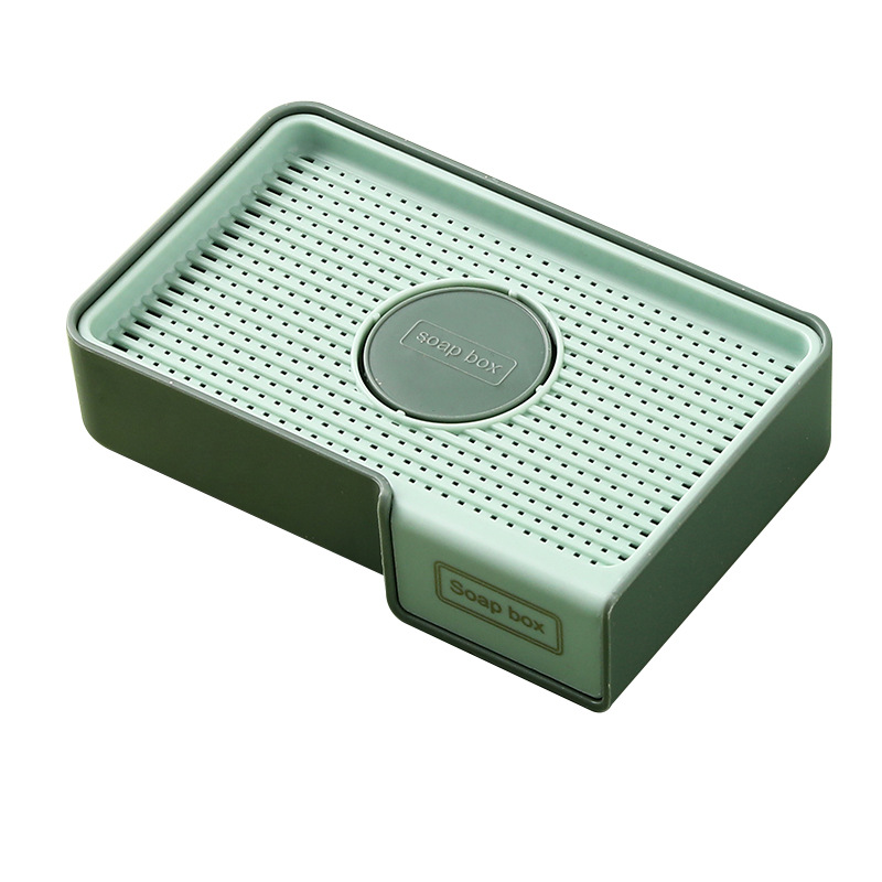 Household creative wall-mounted soap box, bathroom non-punching square soap storage box, lidless draining soap box Item Picture