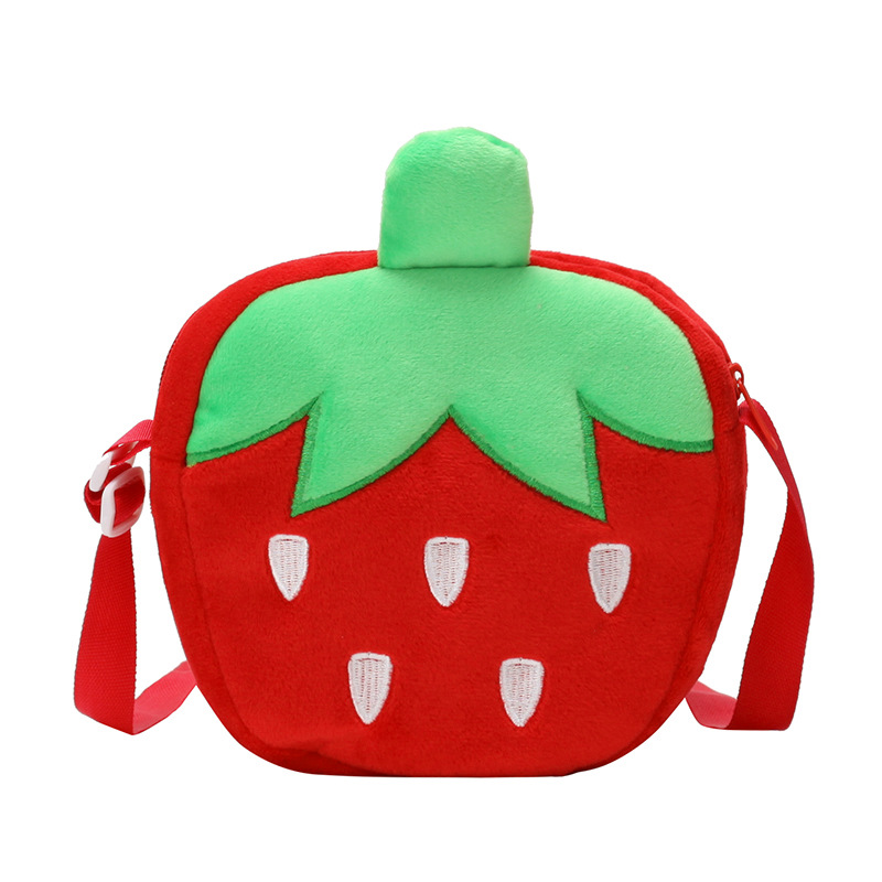 Venta al por mayor 2020 bolsa de mujer nueva bolsa de lona linda caricatura fresa un hombro bolsa crossbody muñeca divertida zero wallet Item Picture