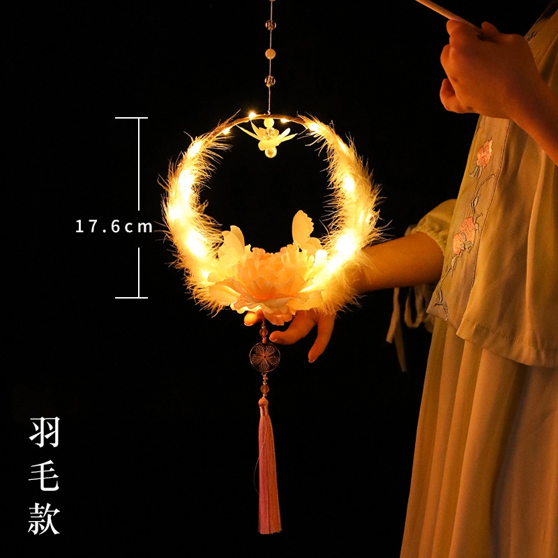 New Year Handmade diy lantern material package, Spring Festival children's toys, led light, Lantern Festival hand-held lanterns, ancient style h Item Picture