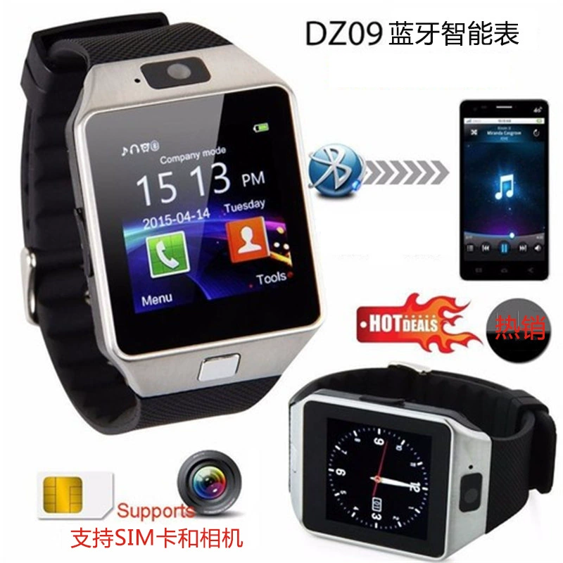 dz09 smart watch with SIM Card, Bluetooth phone, Android Smart watch, multi-functional sports smart watch h full figure