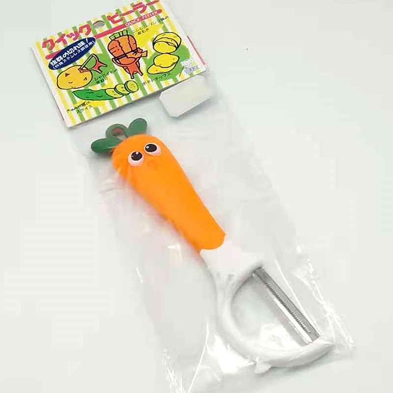 Best-selling plastic-handled melon peeler, apple peeler, carrot cartoon vegetable shaver, tooth shaver, kitchen gadgets Specification image